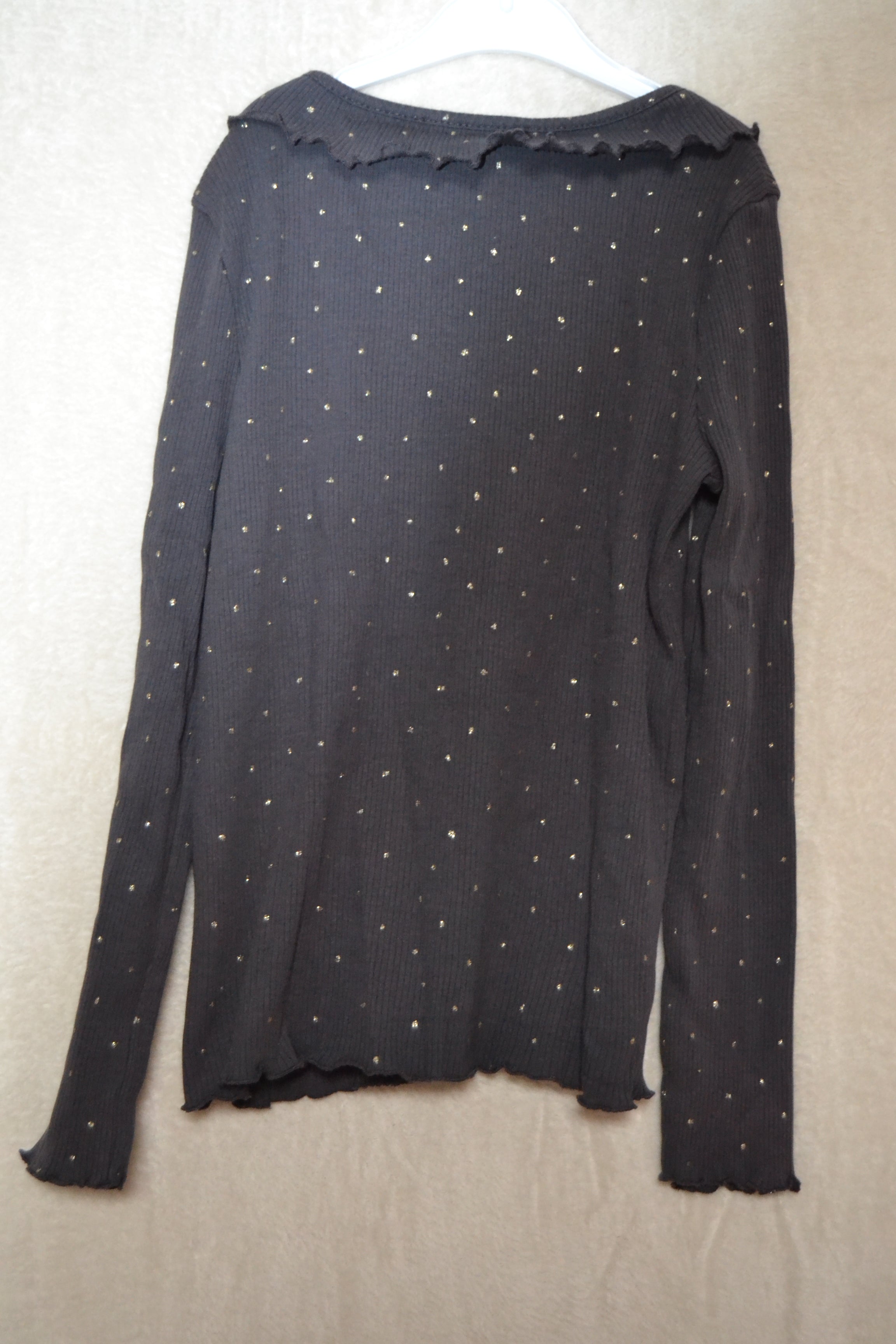 T-shirt Manches Longues C&A — Marron/Gris · 9 ans