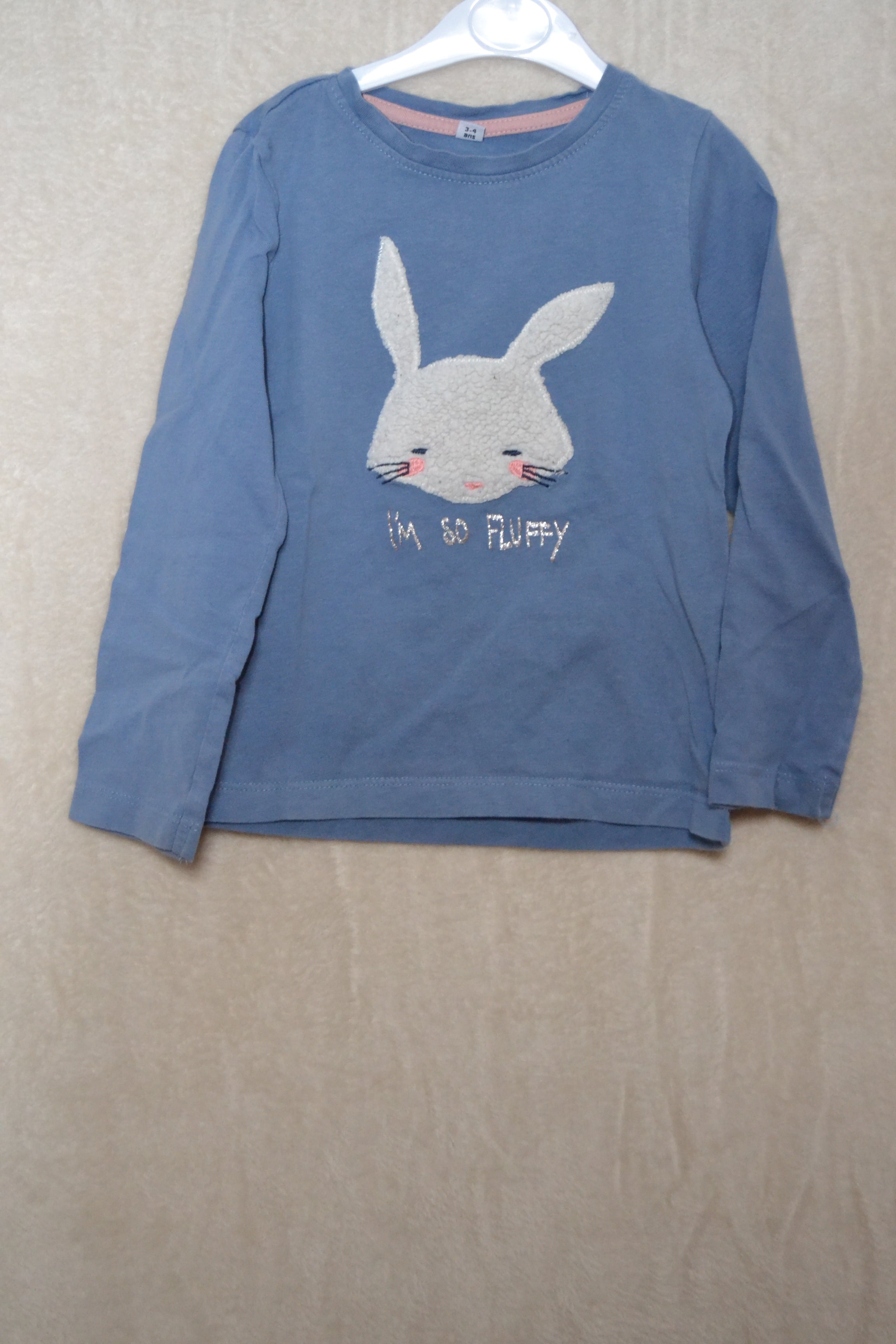 T-shirt Bleu Manches Longues Poco Piano — 3-4 ans