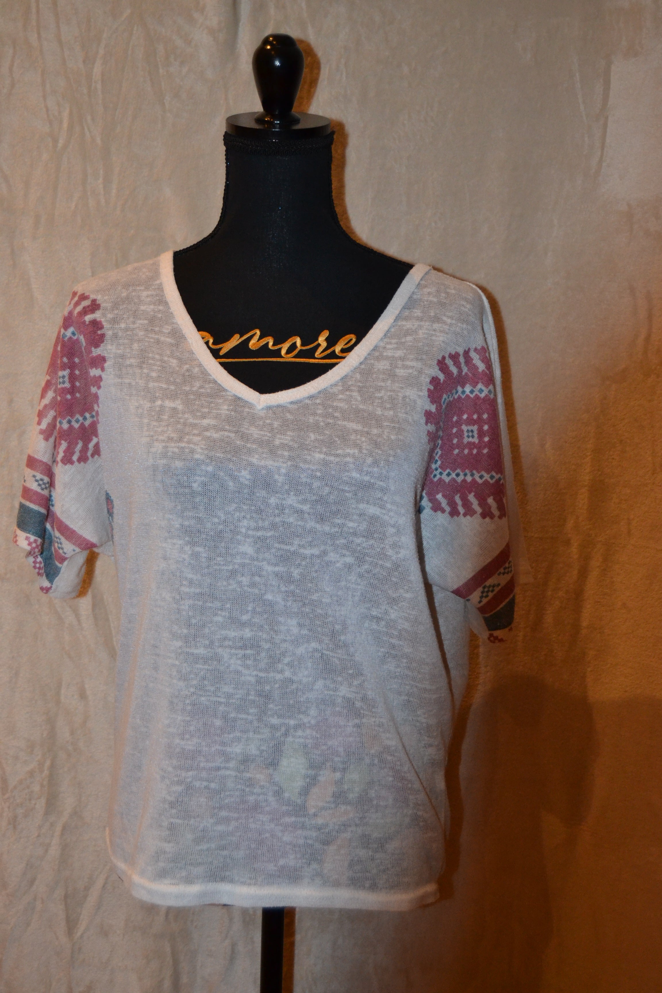 Pull Blanc Manches 3/4 Lufang L