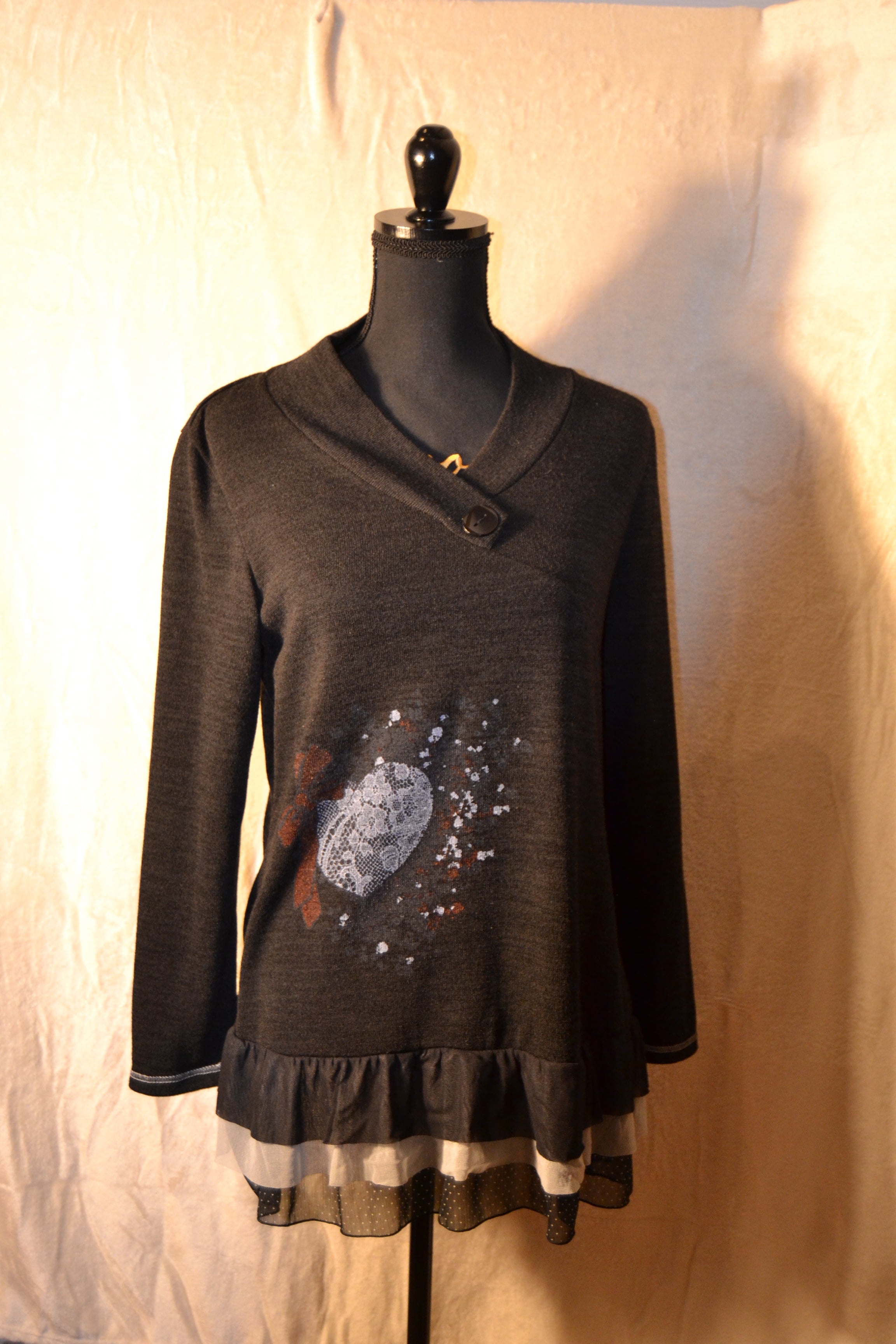 Pull en Laine Noir Taille 3